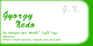 gyorgy nedo business card